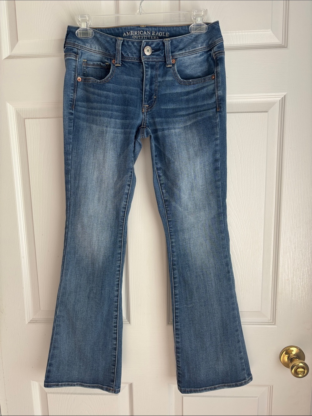 American Eagle Outfitters Blue Mid-Rise Bootcut Jeans